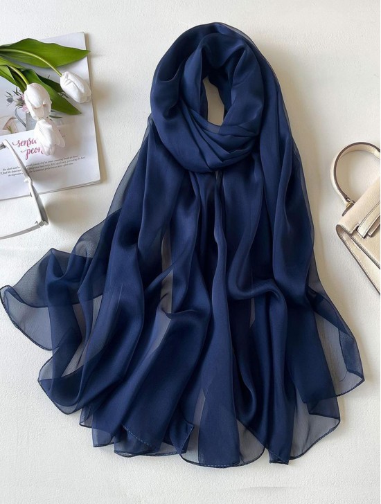 Solid Colour Chiffon Fashion Scarf